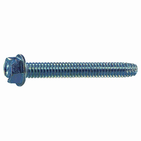 Midwest Fastener Sheet Metal Screw, 1/4" x 2 in, Zinc Plated Steel Flange Hex Head 10 PK 931784
